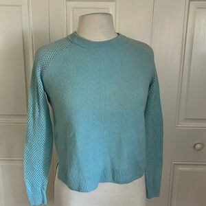 Margaret O’Leary Aqua Blue Cashmere Sweater